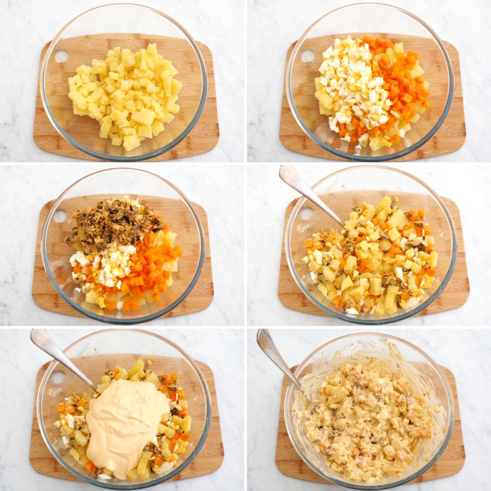 Ensaladilla de mejillones en escabeche - Paso 4