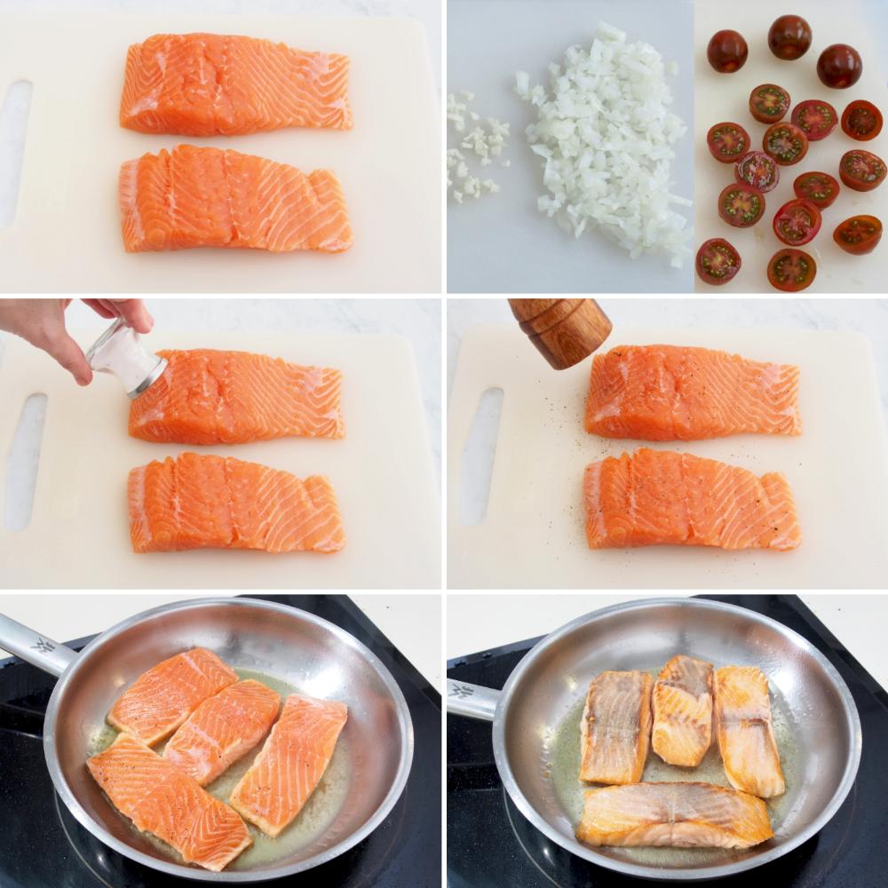 Salmón a la toscana - Paso 1