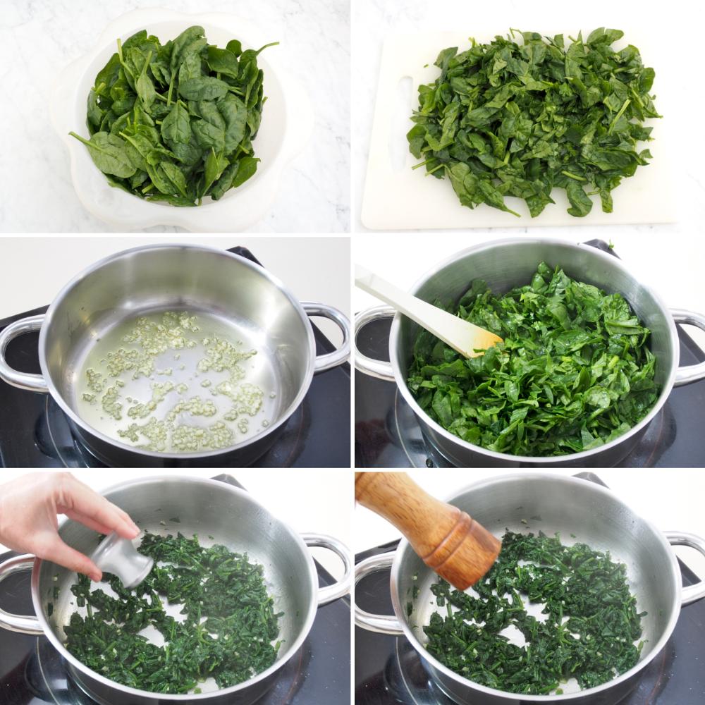 Croquetas de espinacas - Paso 1