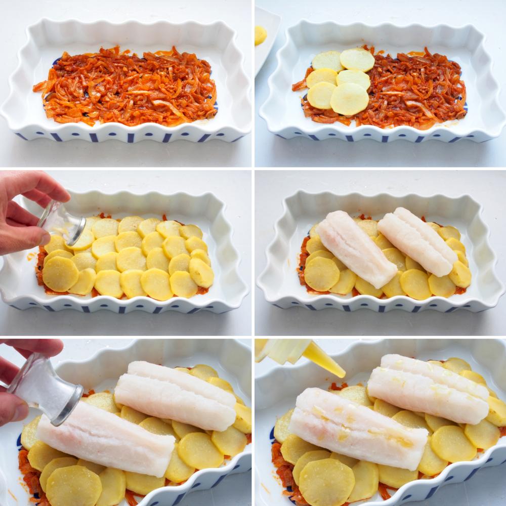 Merluza al horno con patatas - Paso 4