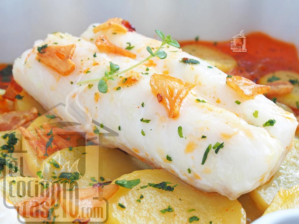 Merluza al horno con patatas