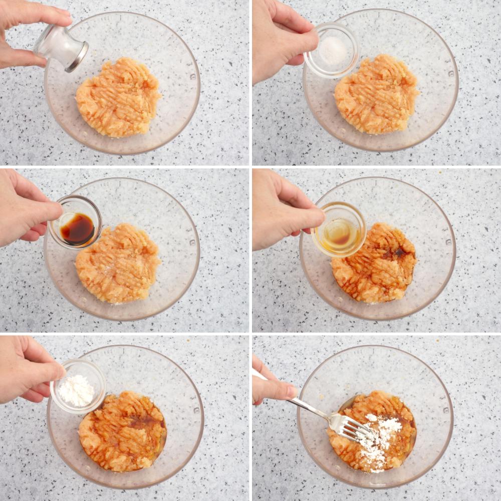 Gyozas de pollo - Paso 2