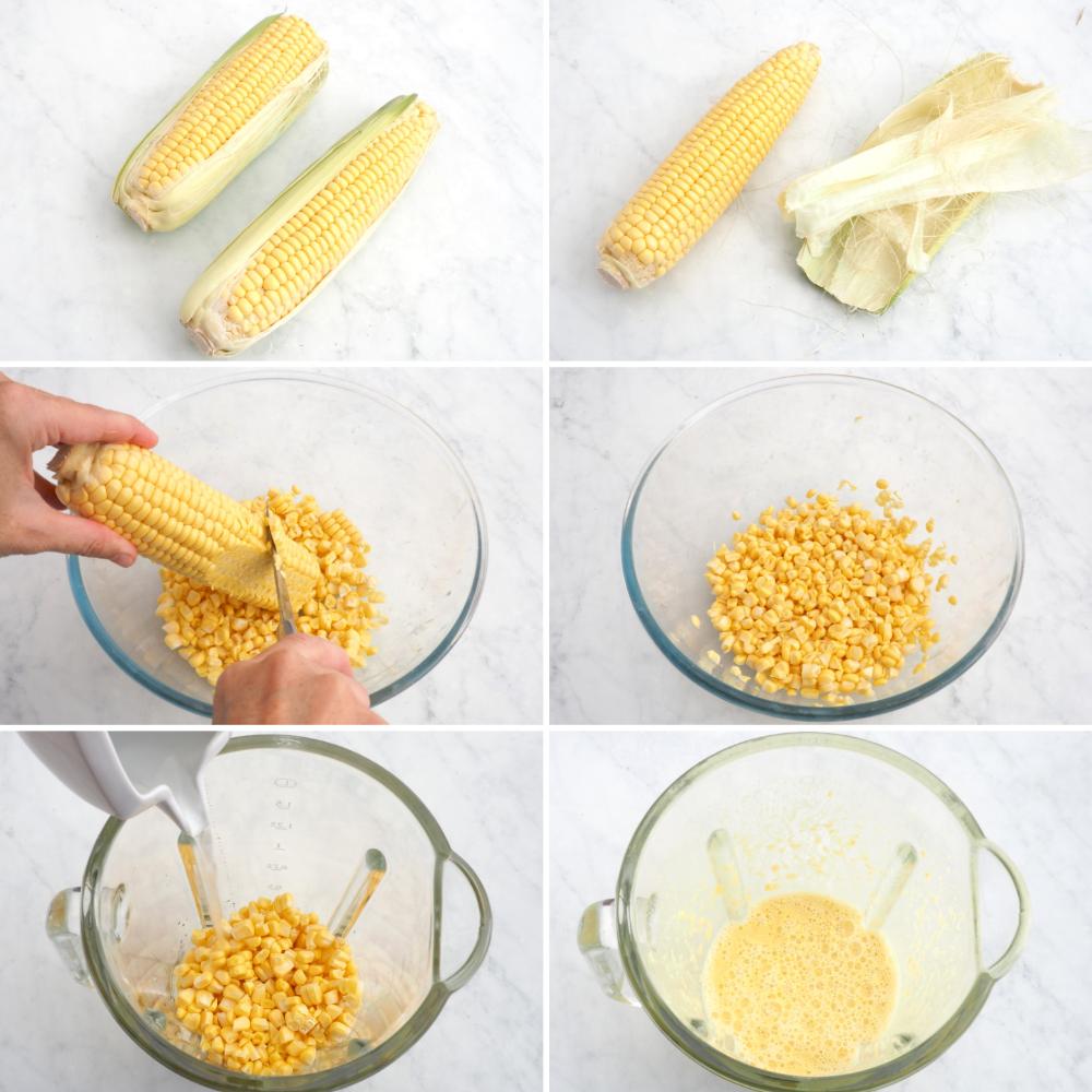 Crema de elote - Paso 1