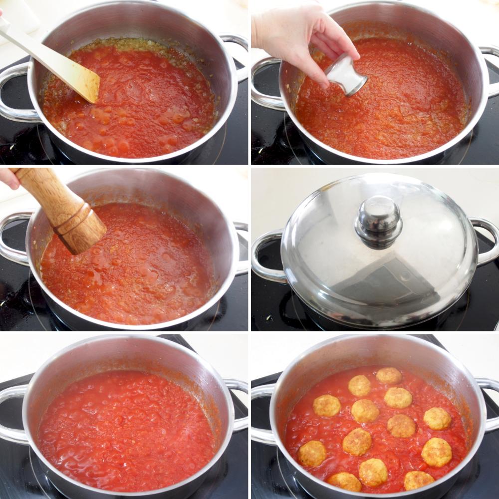 Albóndigas de pollo con tomate - Paso 5