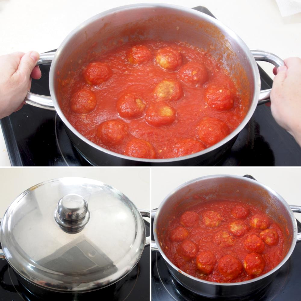 Albóndigas de pollo con tomate - Paso 6
