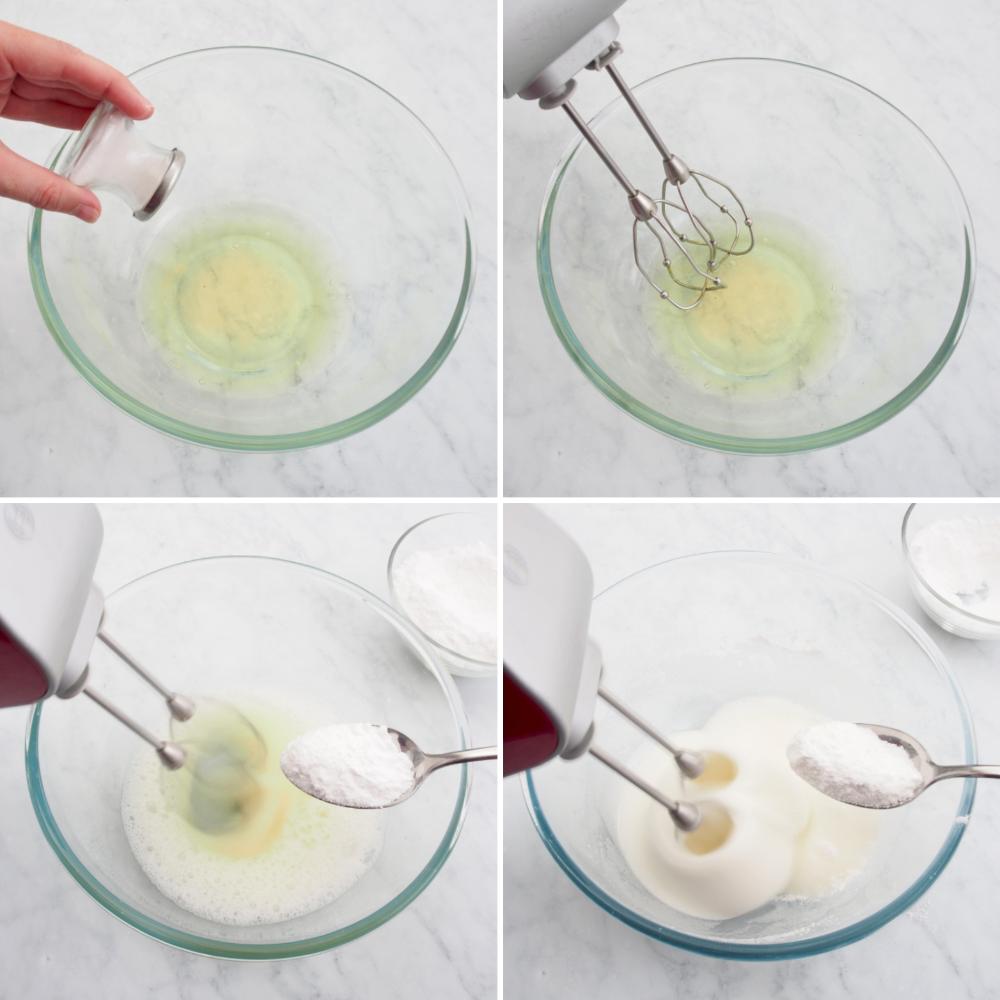 Pavlova de mango y maracuyá - Paso 1