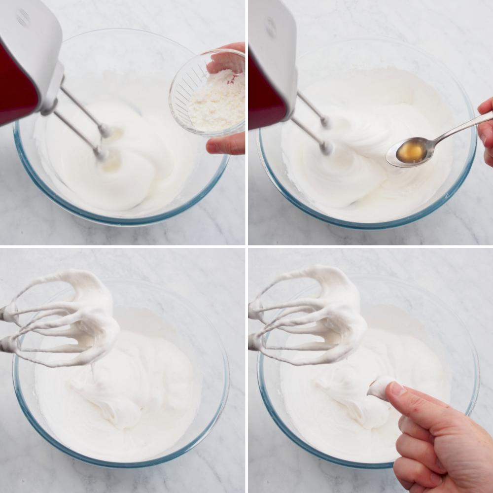 Pavlova de mango y maracuyá - Paso 2