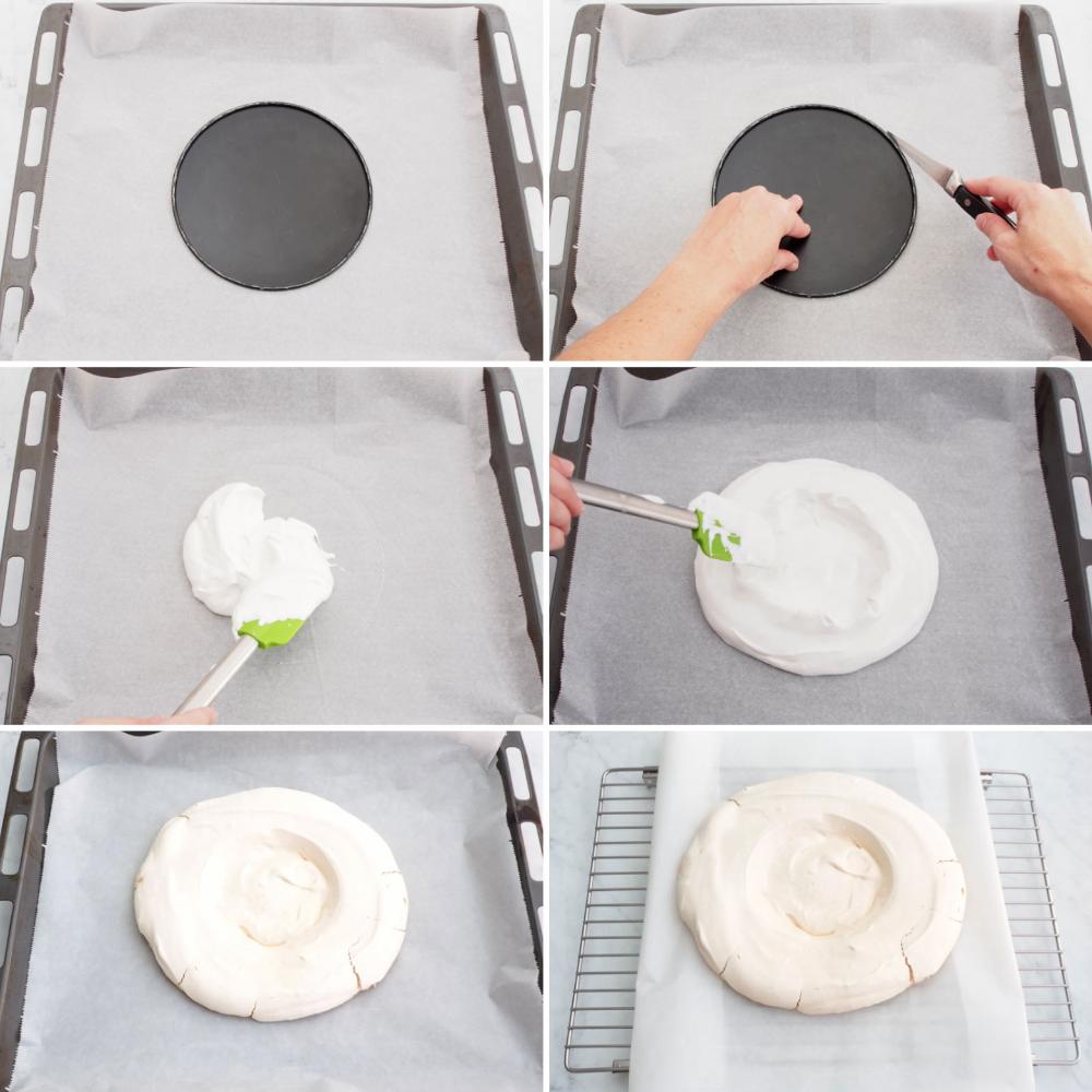 Pavlova de mango y maracuyá - Paso 3