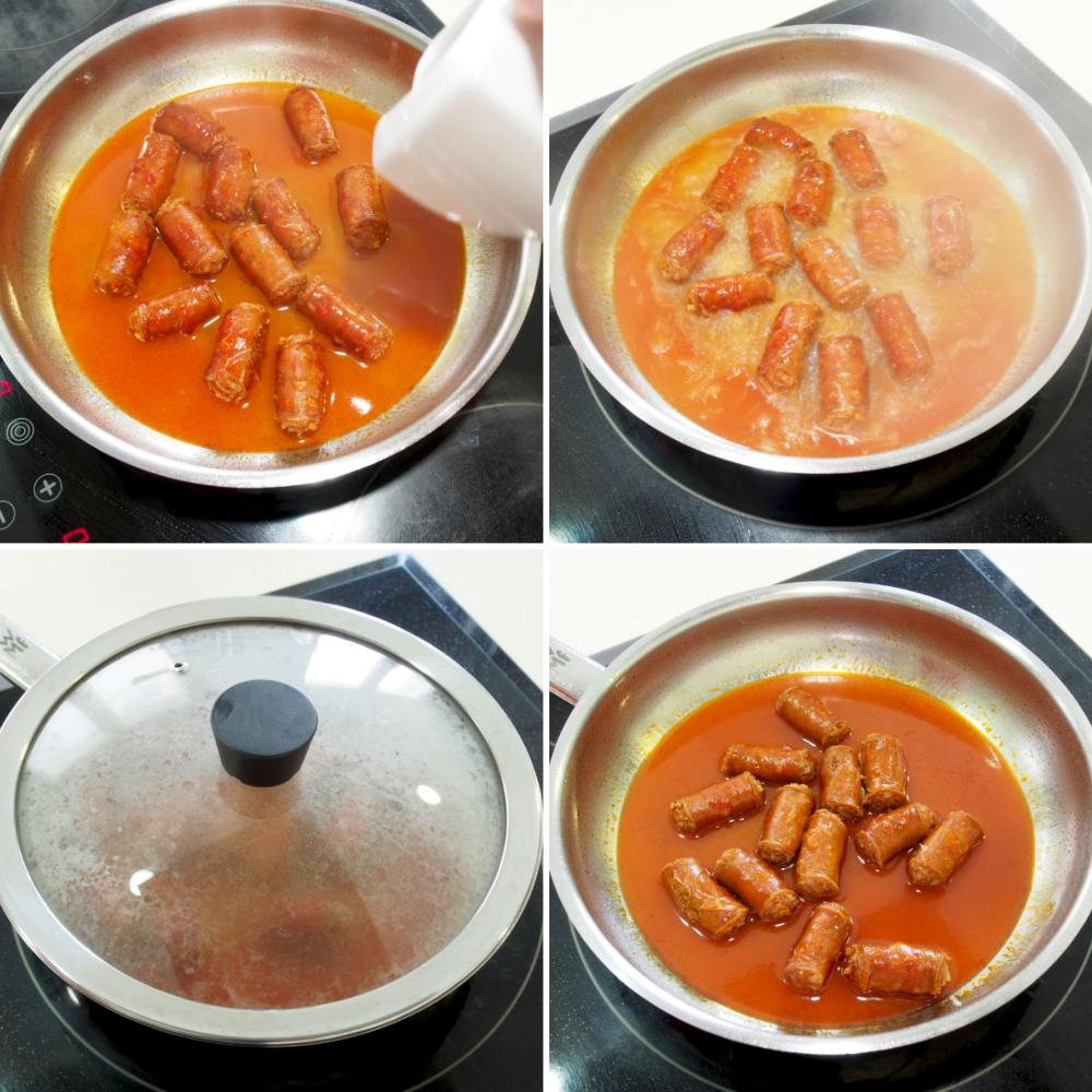 Huevos rotos con chistorra - Paso 2