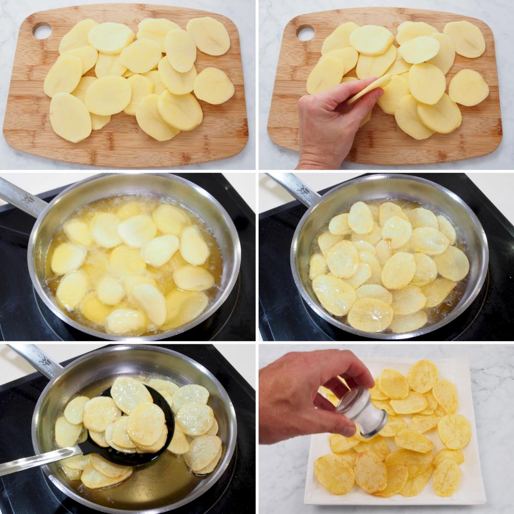 Huevos rotos con chistorra - Paso 3