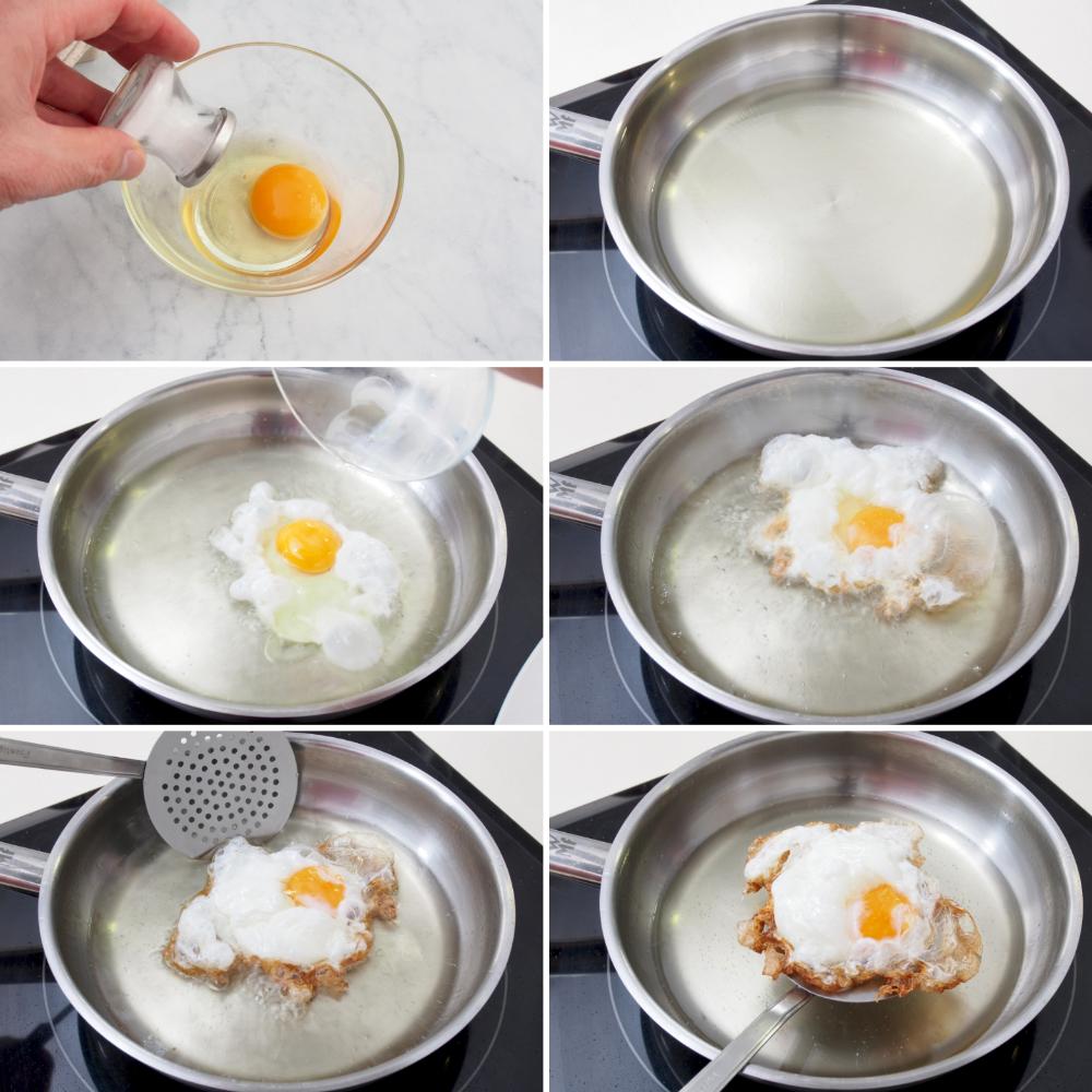 Huevos rotos con chistorra - Paso 4