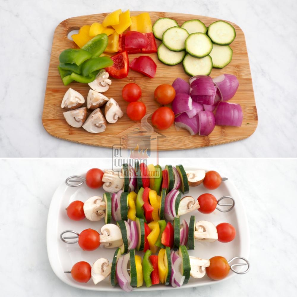 Brochetas de verduras - Paso 2