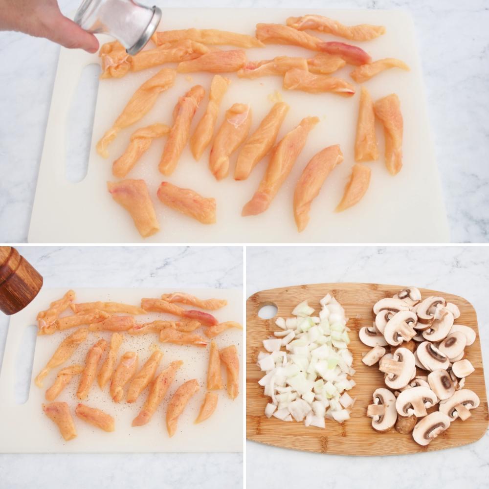 Pollo Strogonoff - Paso 1