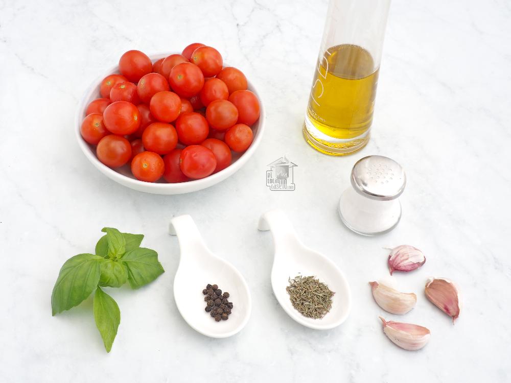 Tomates cherry confitados - Paso 1