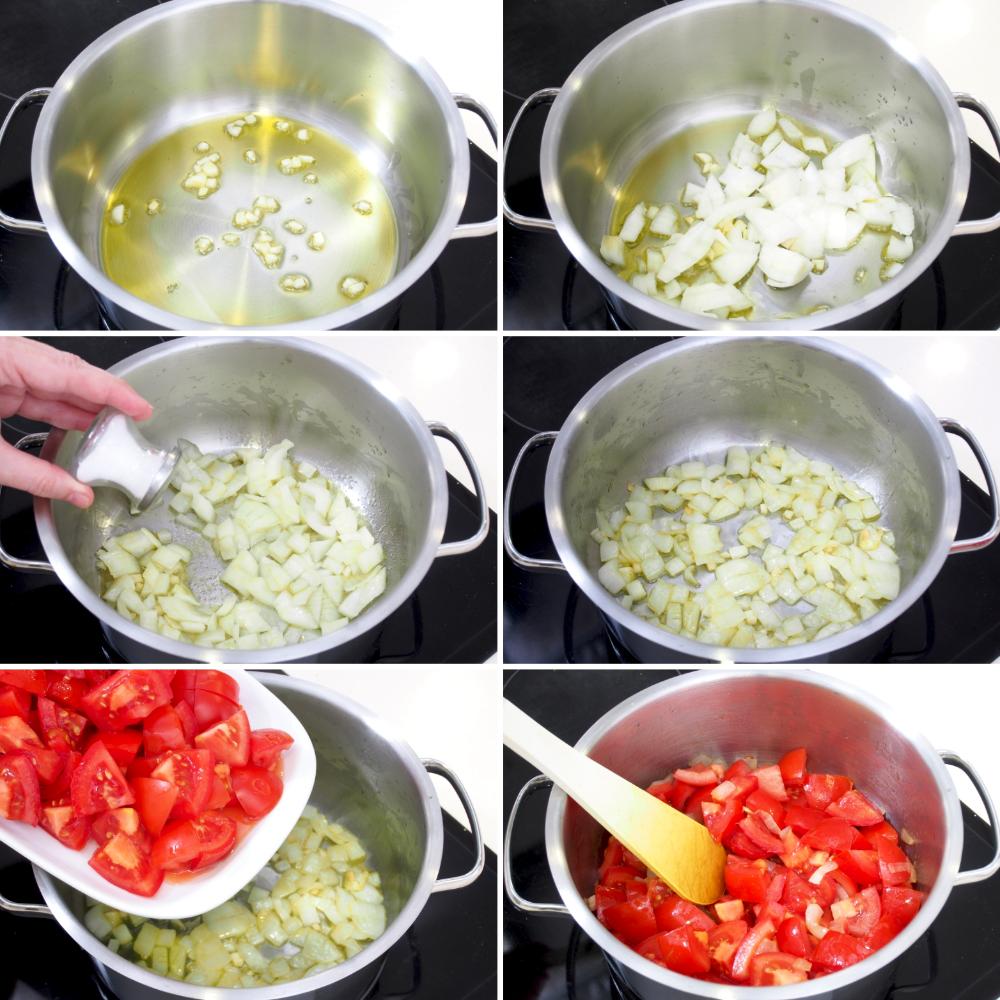 Salsa de tomate casera - Paso 1