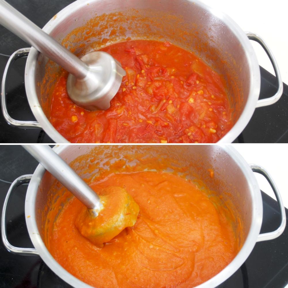 Salsa de tomate casera - Paso 3