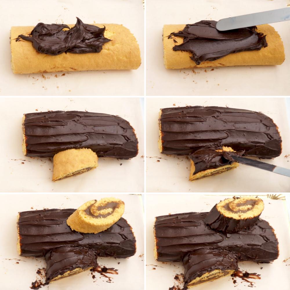 Tronco de Navidad o Bûche de Nöel - Paso 17