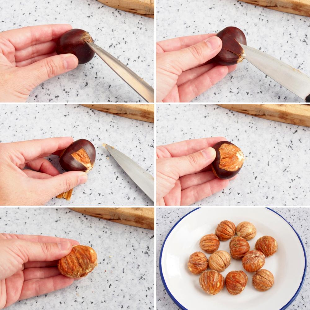 Puré de castañas para carne - Paso 2