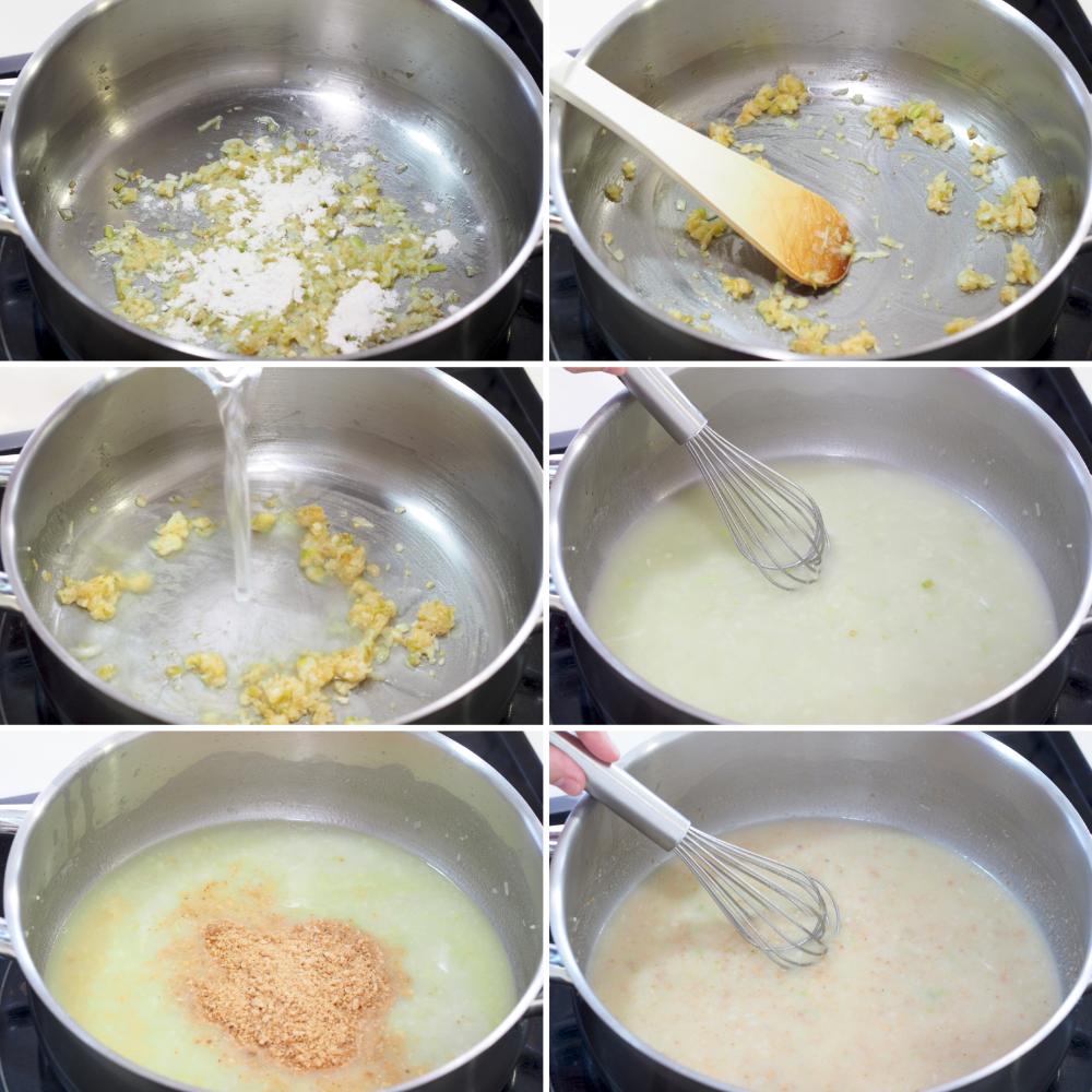 Cardo en salsa de almendras - Paso 4