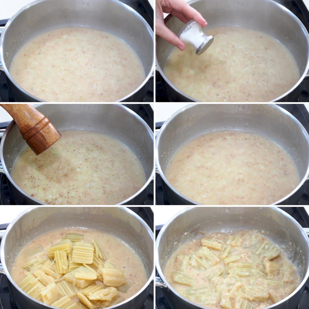 Cardo en salsa de almendras - Paso 5