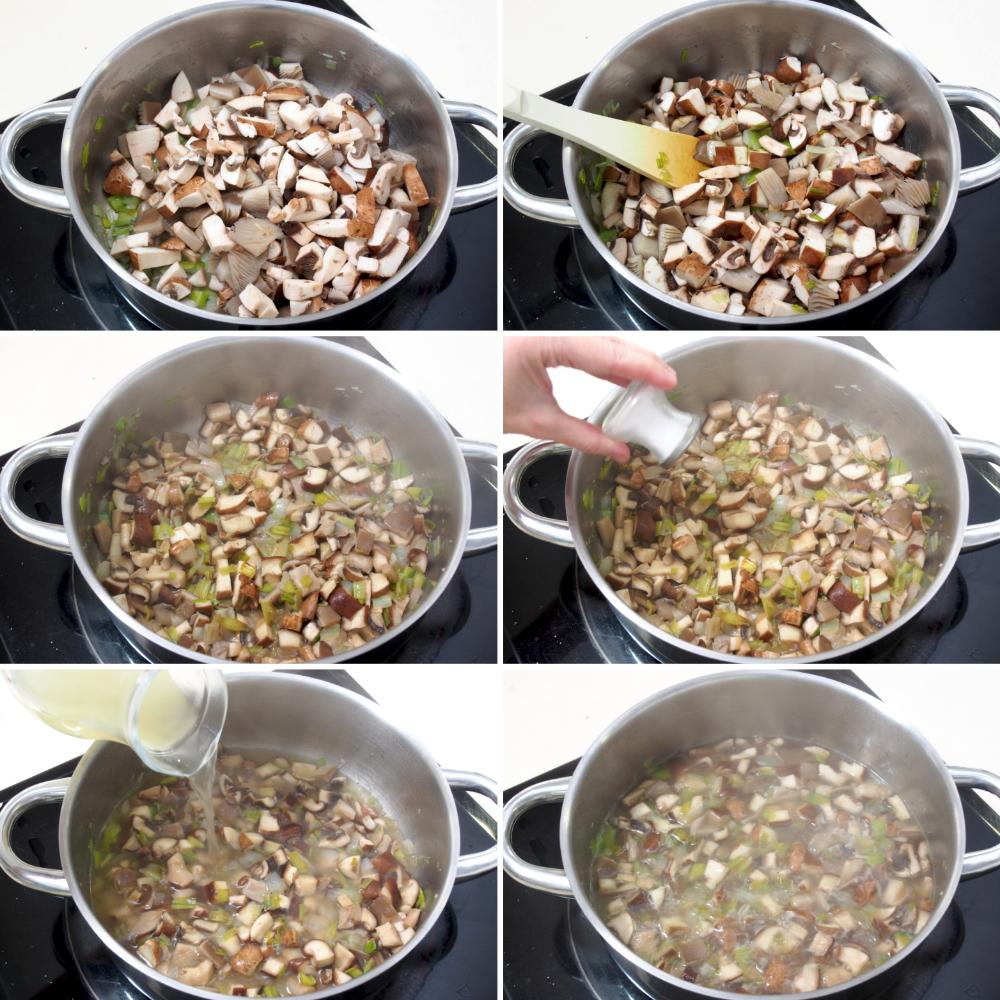 Crema de setas - Paso 3