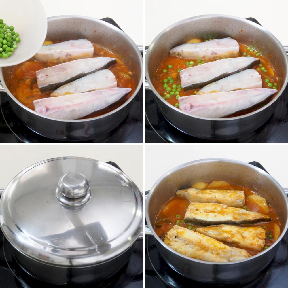 Rodaballo guisado con patatas - Paso 7