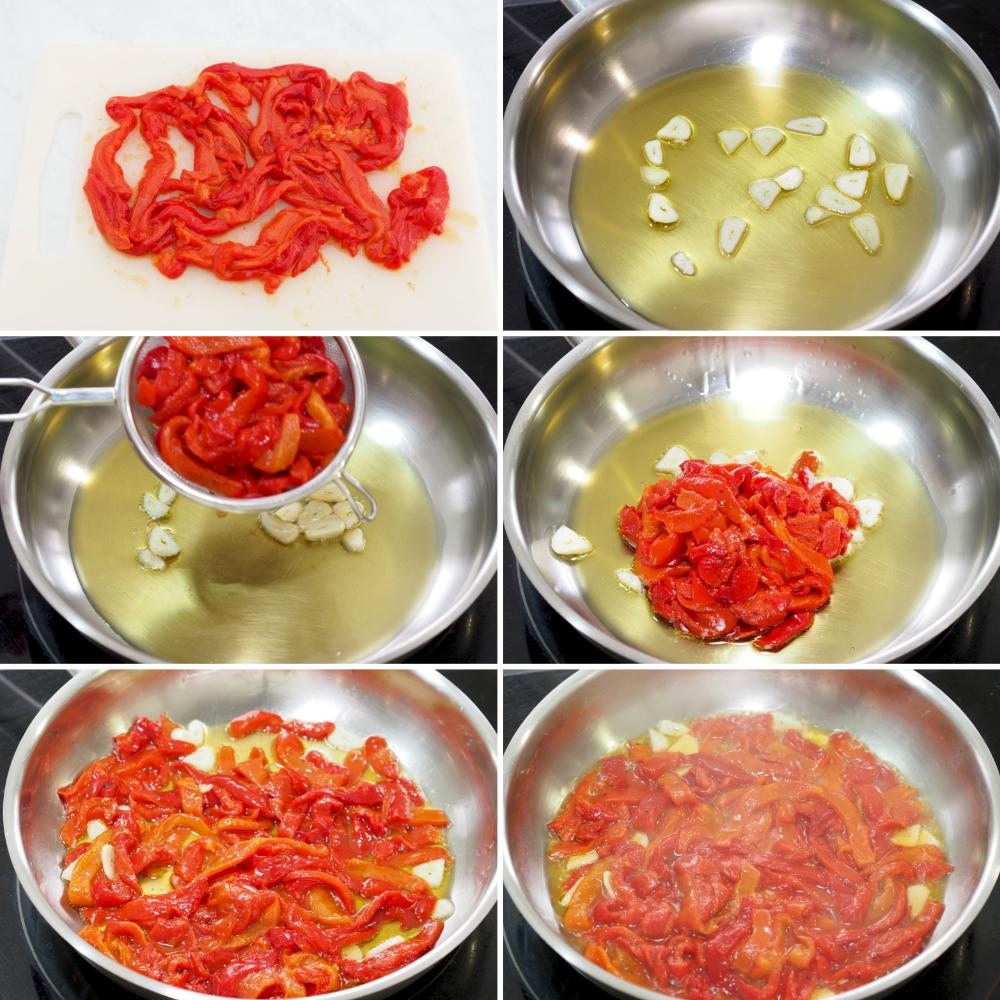 Pimientos confitados - Paso 2