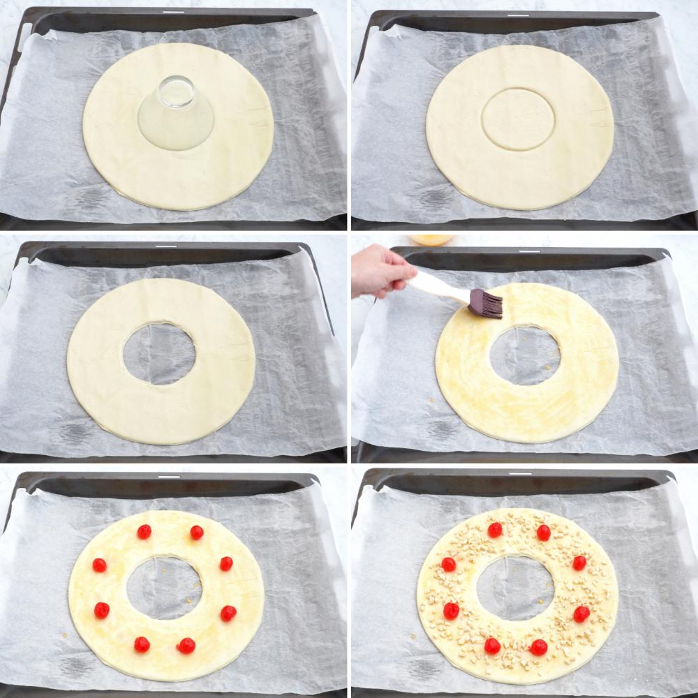 Roscón de Reyes de hojaldre con nata - Paso 2