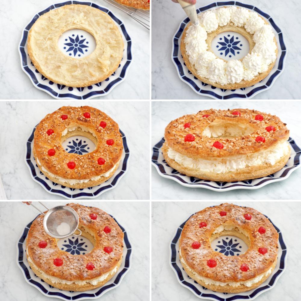 Roscón de Reyes de hojaldre con nata - Paso 5