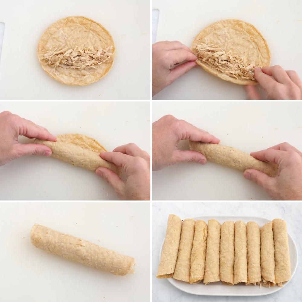 Flautas de pollo - Paso 5