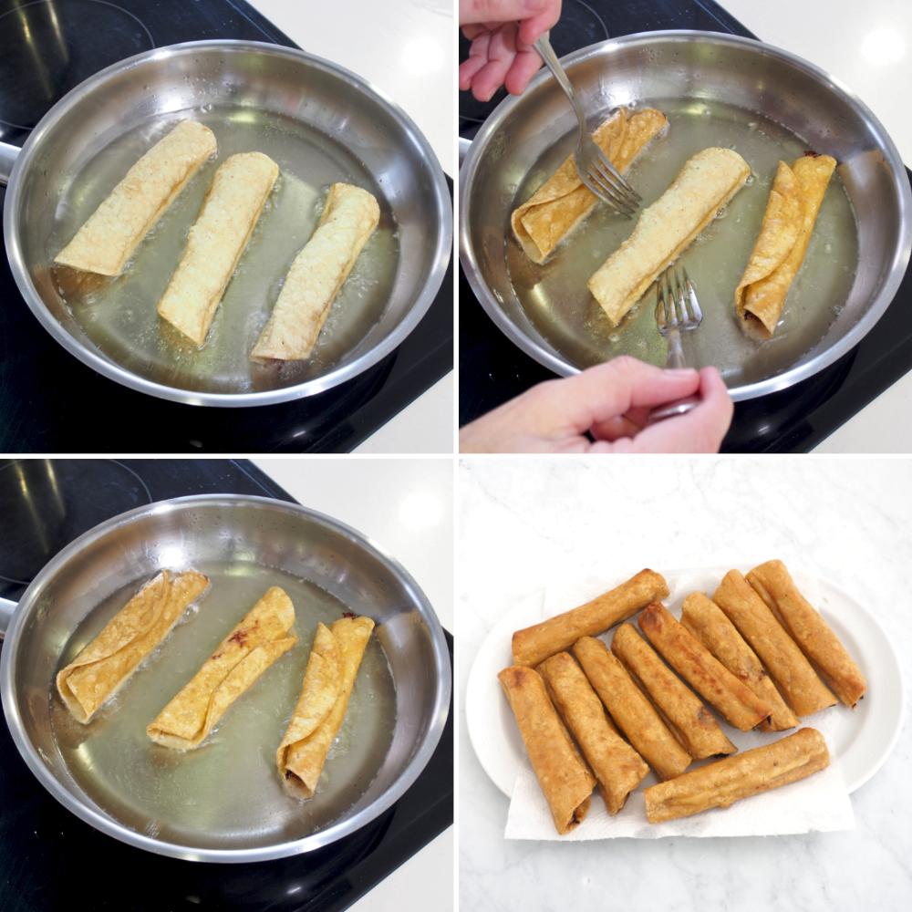 Flautas de pollo - Paso 6