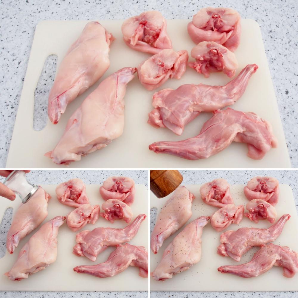 Conejo en salsa de almendras - Paso 1