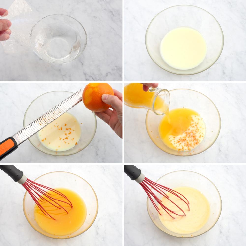 Mousse de naranja - Paso 1