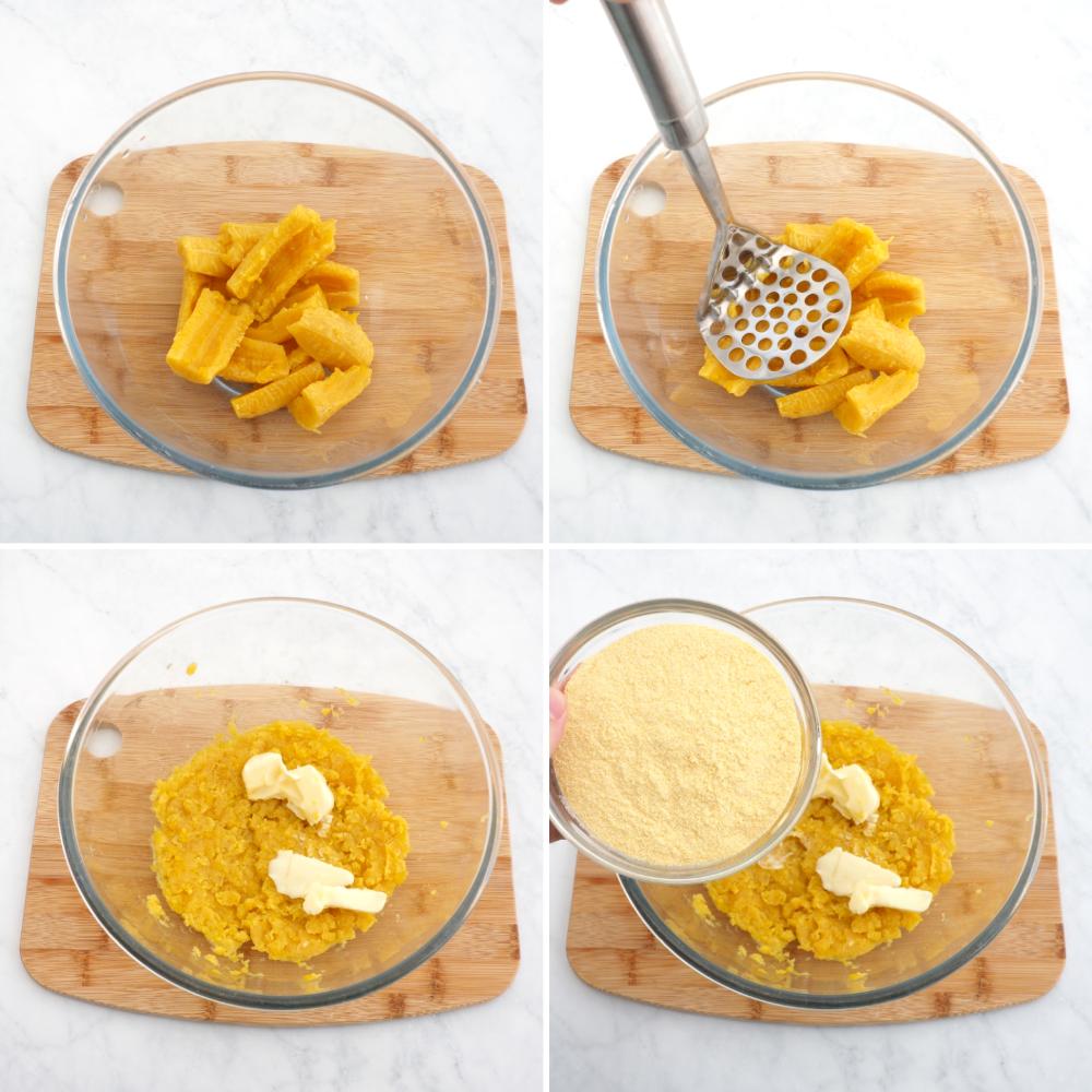 Arepas de plátano maduro - Paso 2