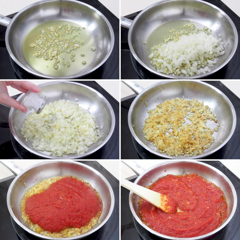 Judías verdes con tomate y huevo - Paso 3