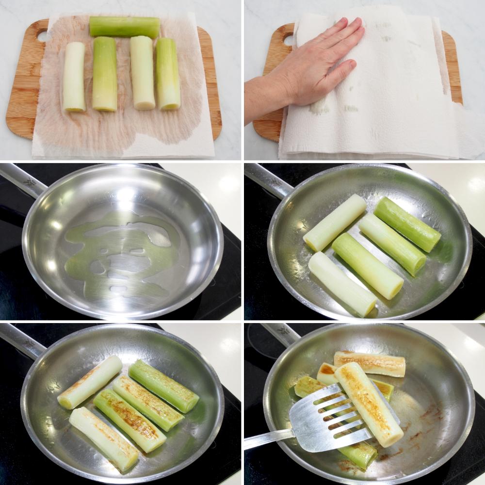 Puerros gratinados con bechamel - Paso 3