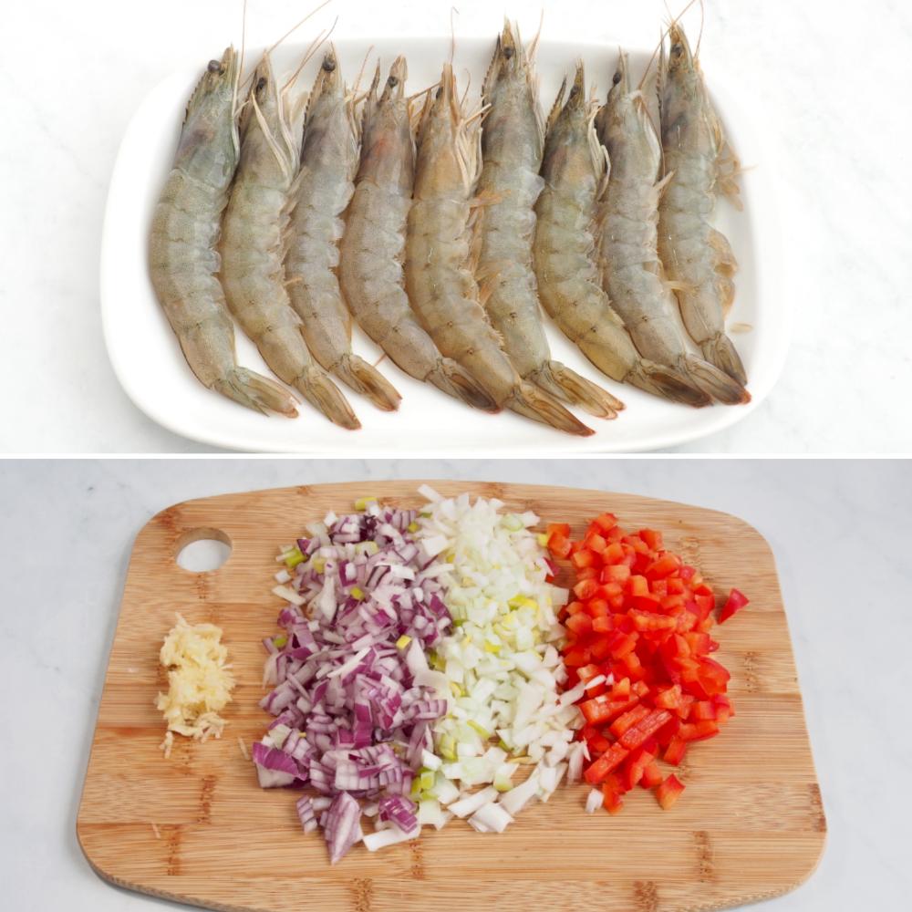 Arroz con camarones colombiano - Paso 1