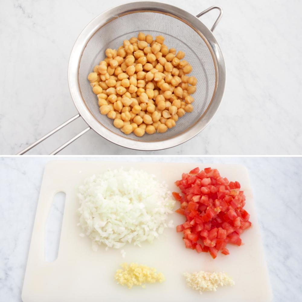 Curry de garbanzos - Paso 1