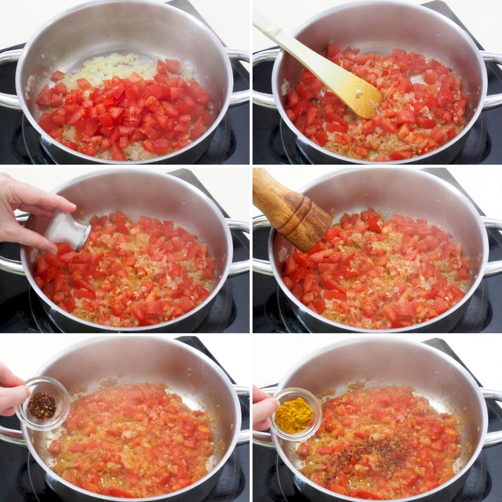 Curry de garbanzos - Paso 3