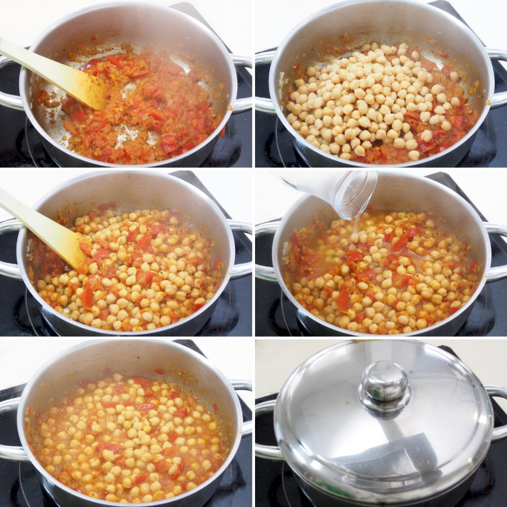 Curry de garbanzos - Paso 4