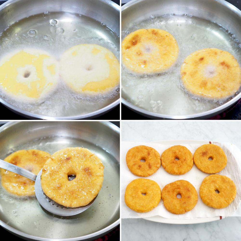 Arepas fritas - Paso 4