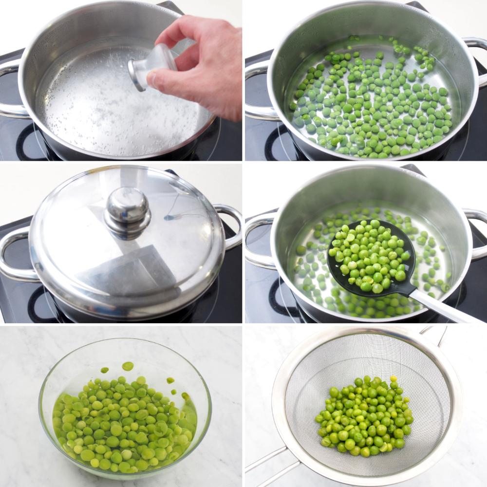 Guisantes con jamón y huevo - Paso 2