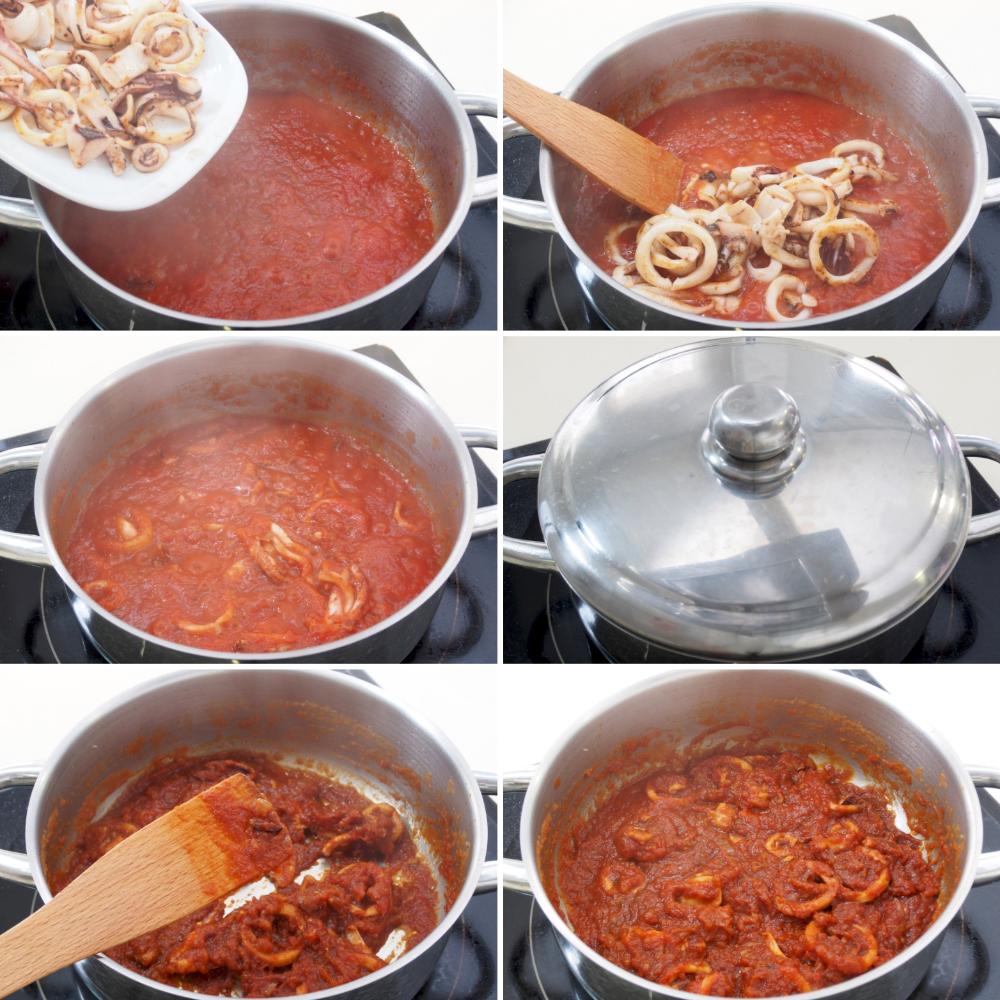Calamares con tomate - Paso 5