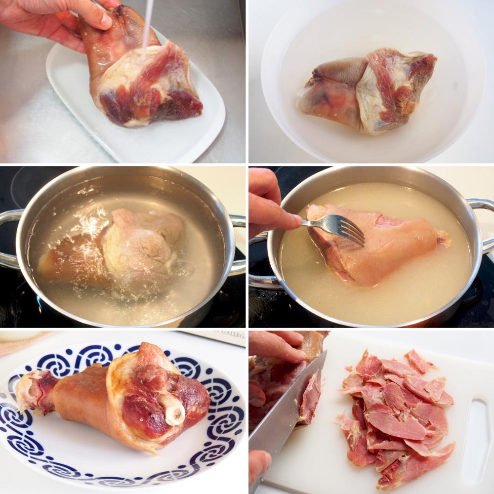 Lacón a la gallega - Paso 1