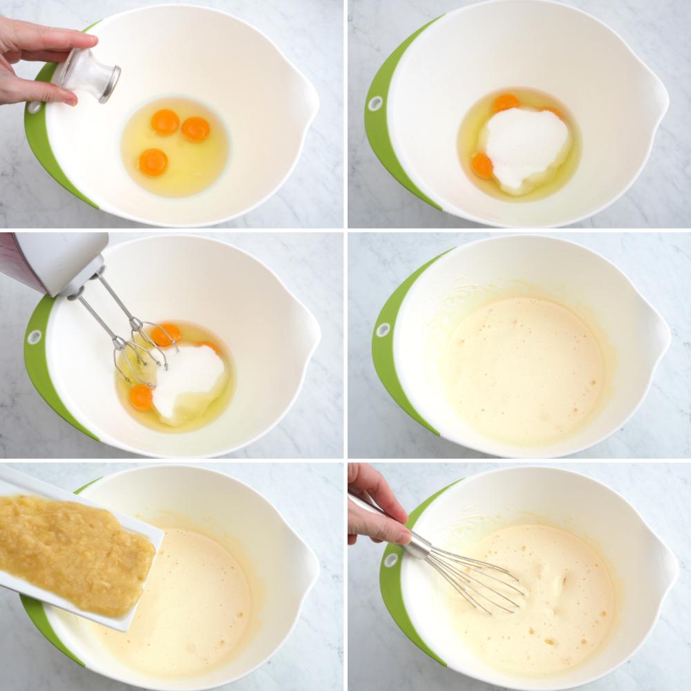 Magdalenas de plátano y pepitas de chocolate - Paso 2