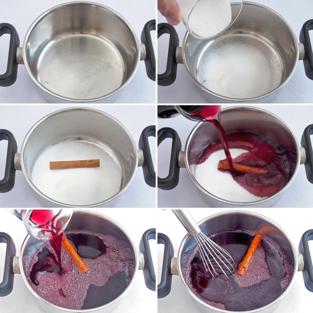 Peras al vino tinto - Paso 1