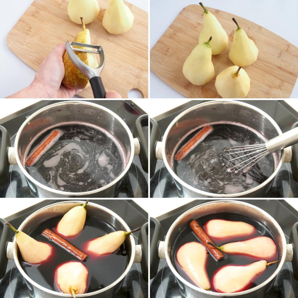 Peras al vino tinto - Paso 2