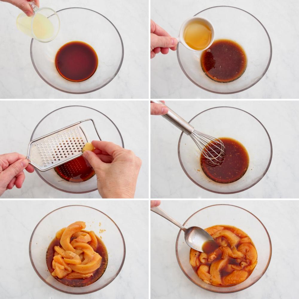 Crujientes de pollo marinado con mayonesa de curry - Paso 2