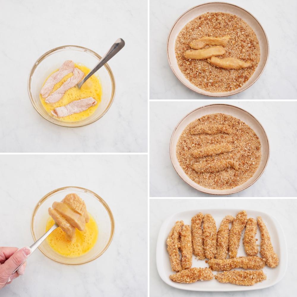 Crujientes de pollo marinado con mayonesa de curry - Paso 4