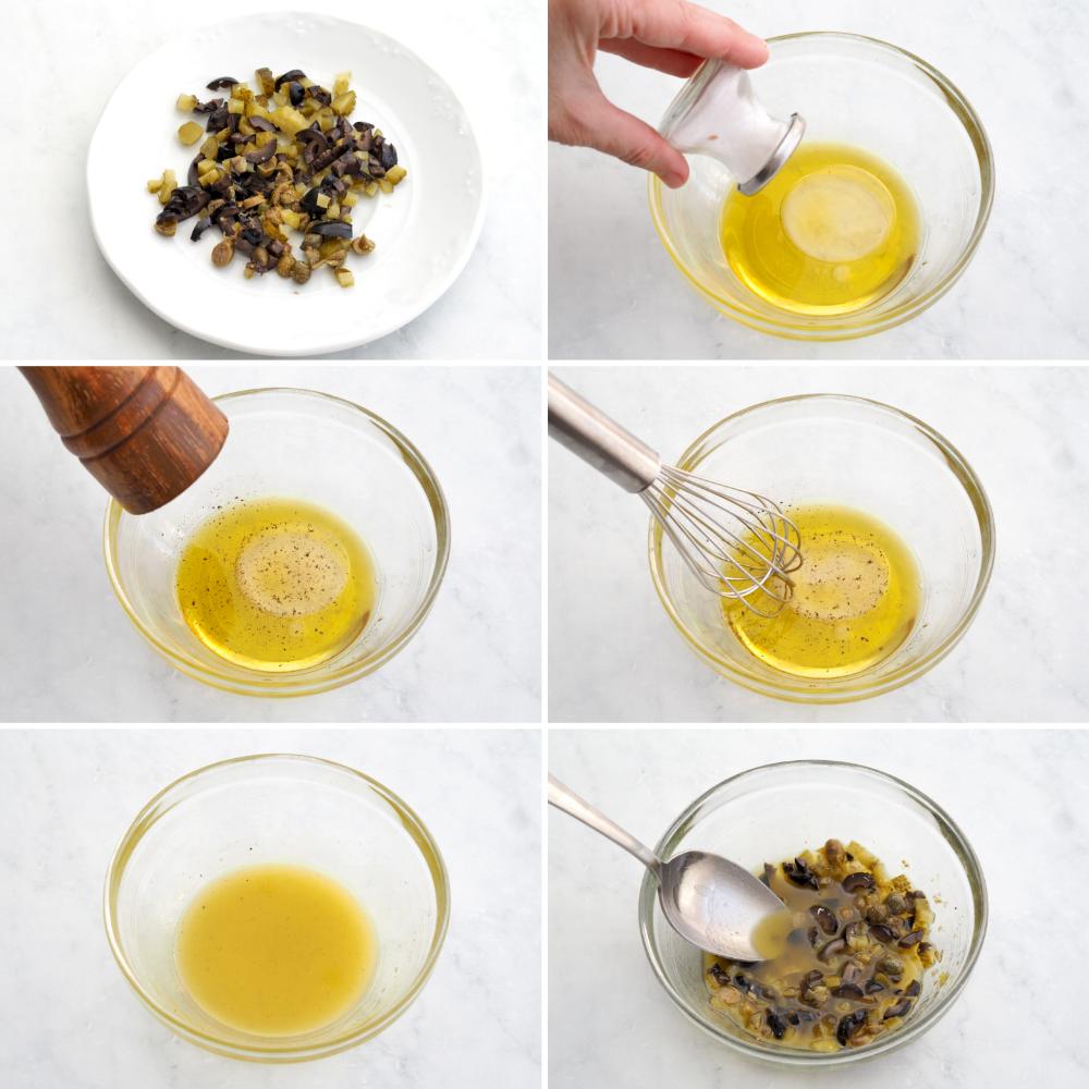 Ensalada de ventresca con vinagreta de encurtidos - Paso 2